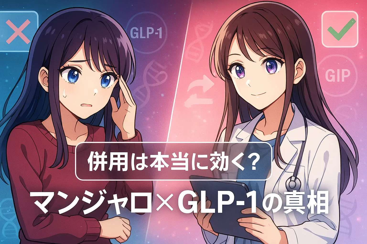 マンジャロ×他GLP-1薬の併用効果まとめ｜相乗作用の最新研究