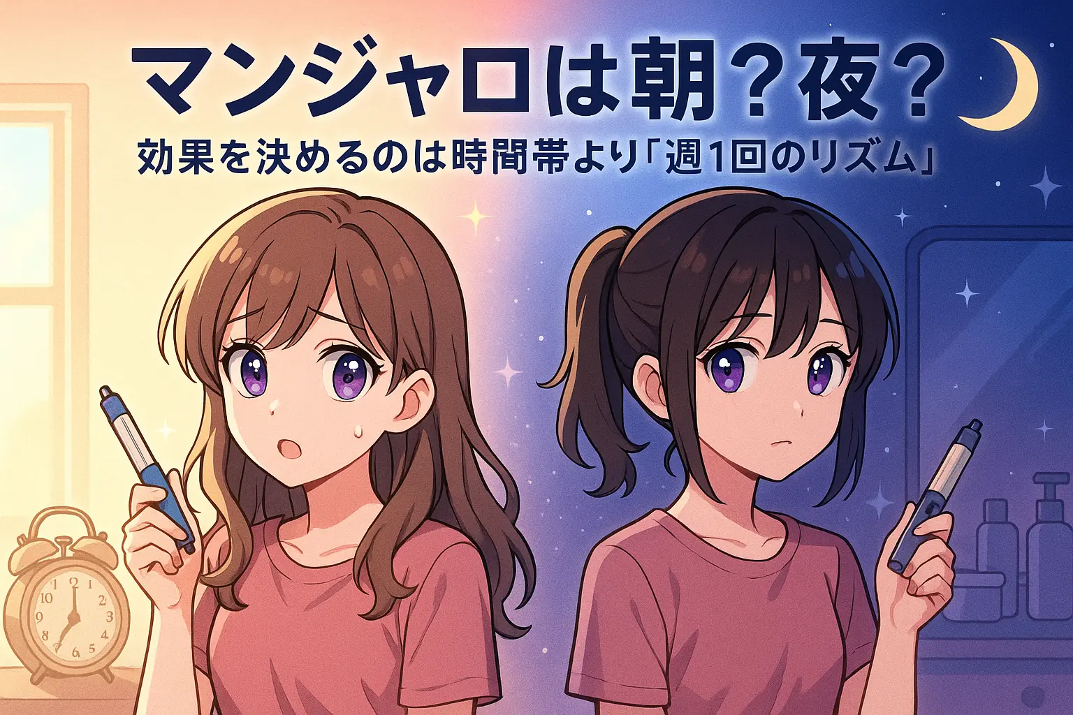 マンジャロは何時に打つのがベスト？時間帯と効果のホント