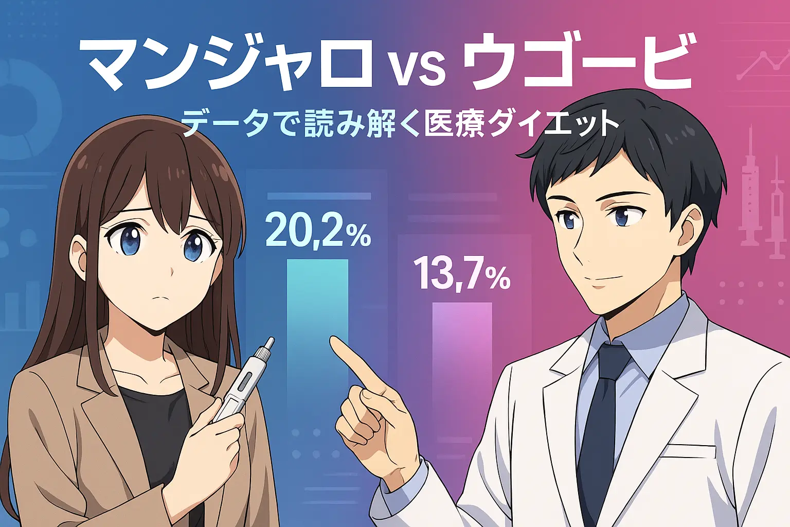 マンジャロとウゴービの違い｜減量効果と副作用を比較