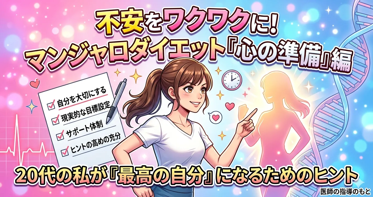 マンジャロダイエットを始める前の「正直な気持ち」と向き合う！20代の私を解放するヒント