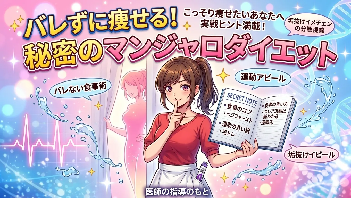 マンジャロダイエットでこっそり痩せる秘訣！周りにバレない実践術