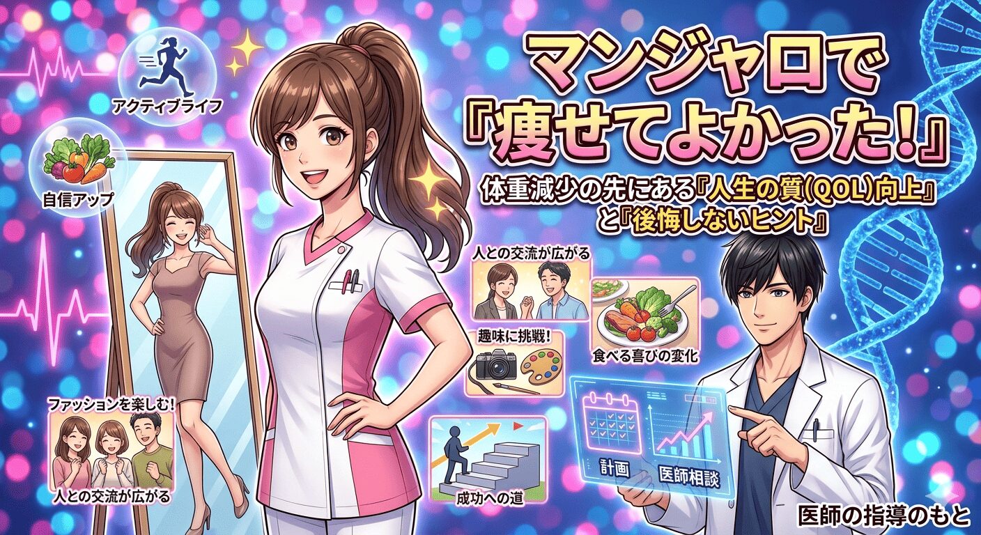 マンジャロダイエット成功者が語る！「痩せてよかった」と実感する生活変化と未来