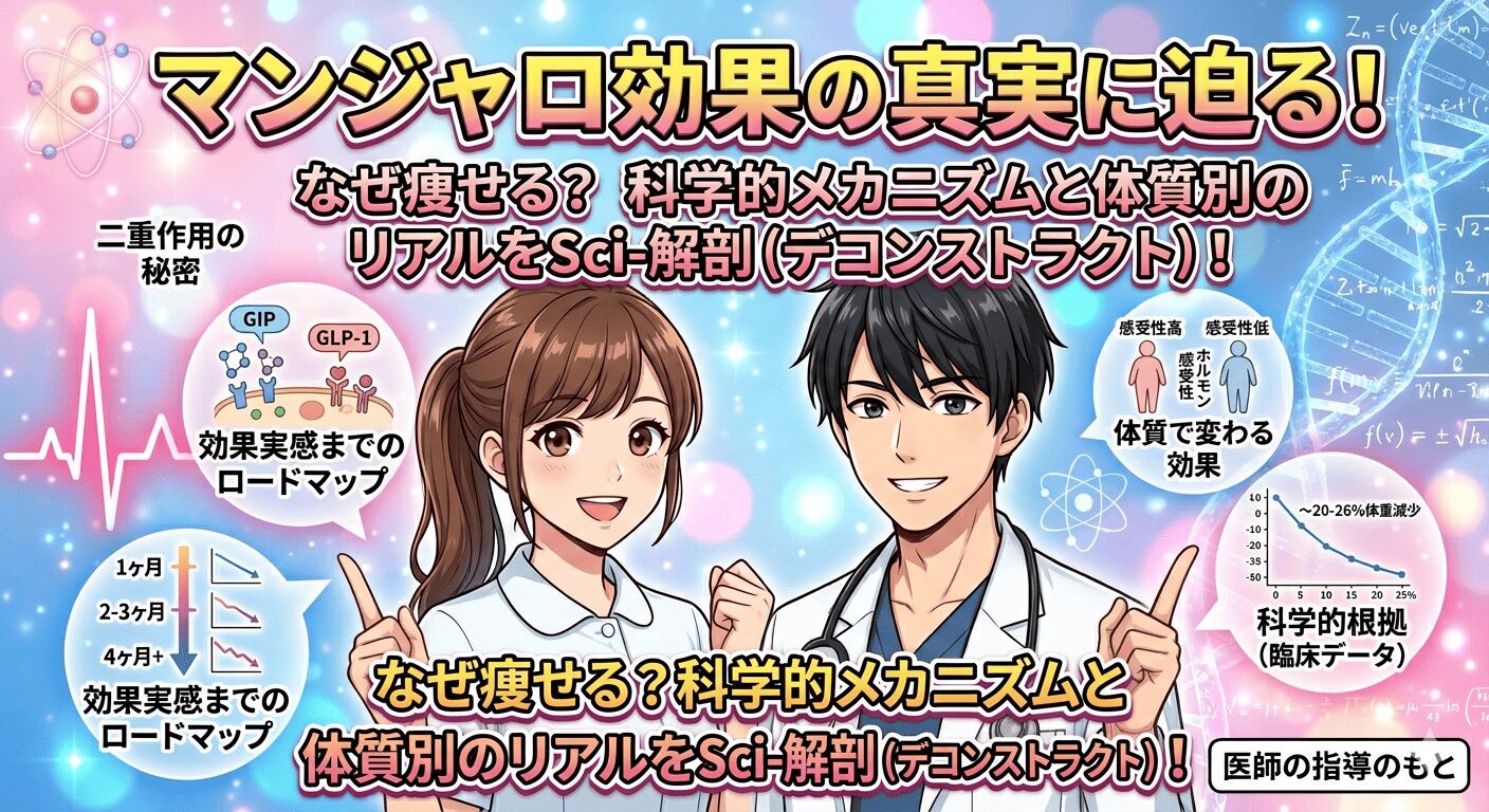 マンジャロダイエット効果の秘密を徹底解剖！実感までの期間と体質別の変化