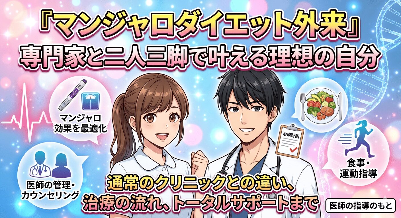 マンジャロダイエット外来のリアルとは？専門家と歩む安心の道筋