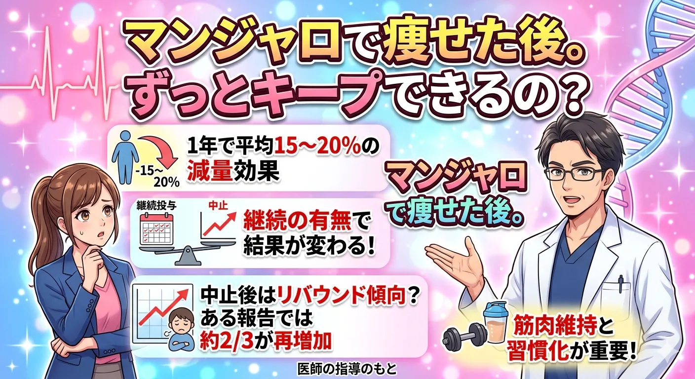 【完全版】マンジャロが長期の体重維持に与える影響と若者の実践ガイド