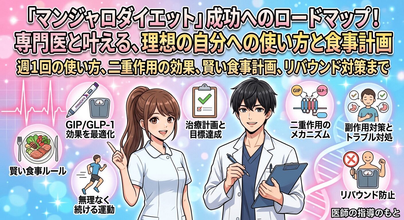 マンジャロダイエットは賢く使う！効果を出すための使い方と食事計画
