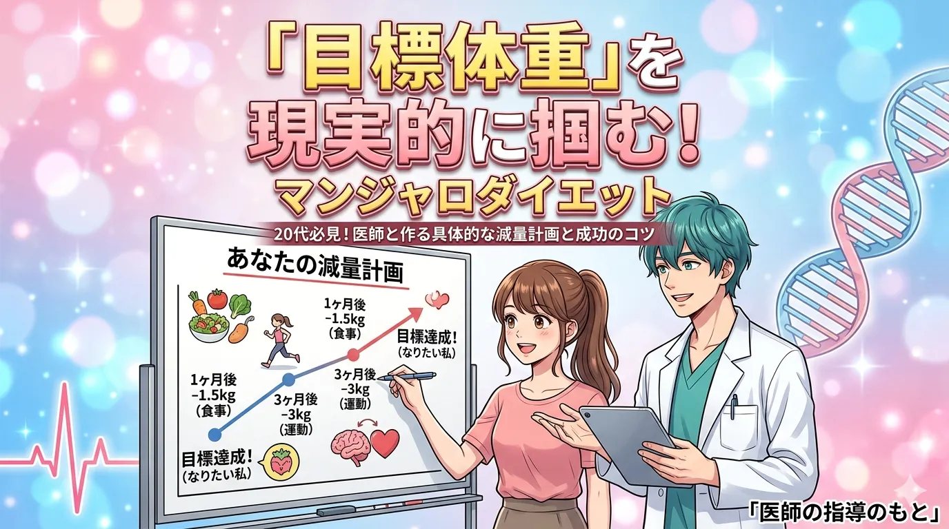 マンジャロダイエットで憧れの目標体重へ！現実的な減量計画と成功のコツ